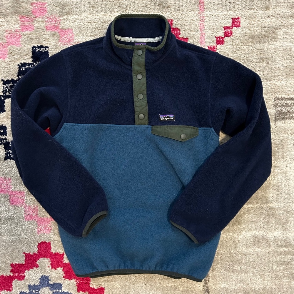 Patagonia Fleece Pullover in Blue size M